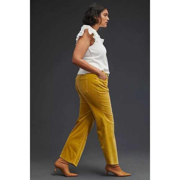 Anthropologie The Yaya Mid-Rise Crop Flare Corduroy Jeans $148 PLUS 16W - Picture 4 of 5